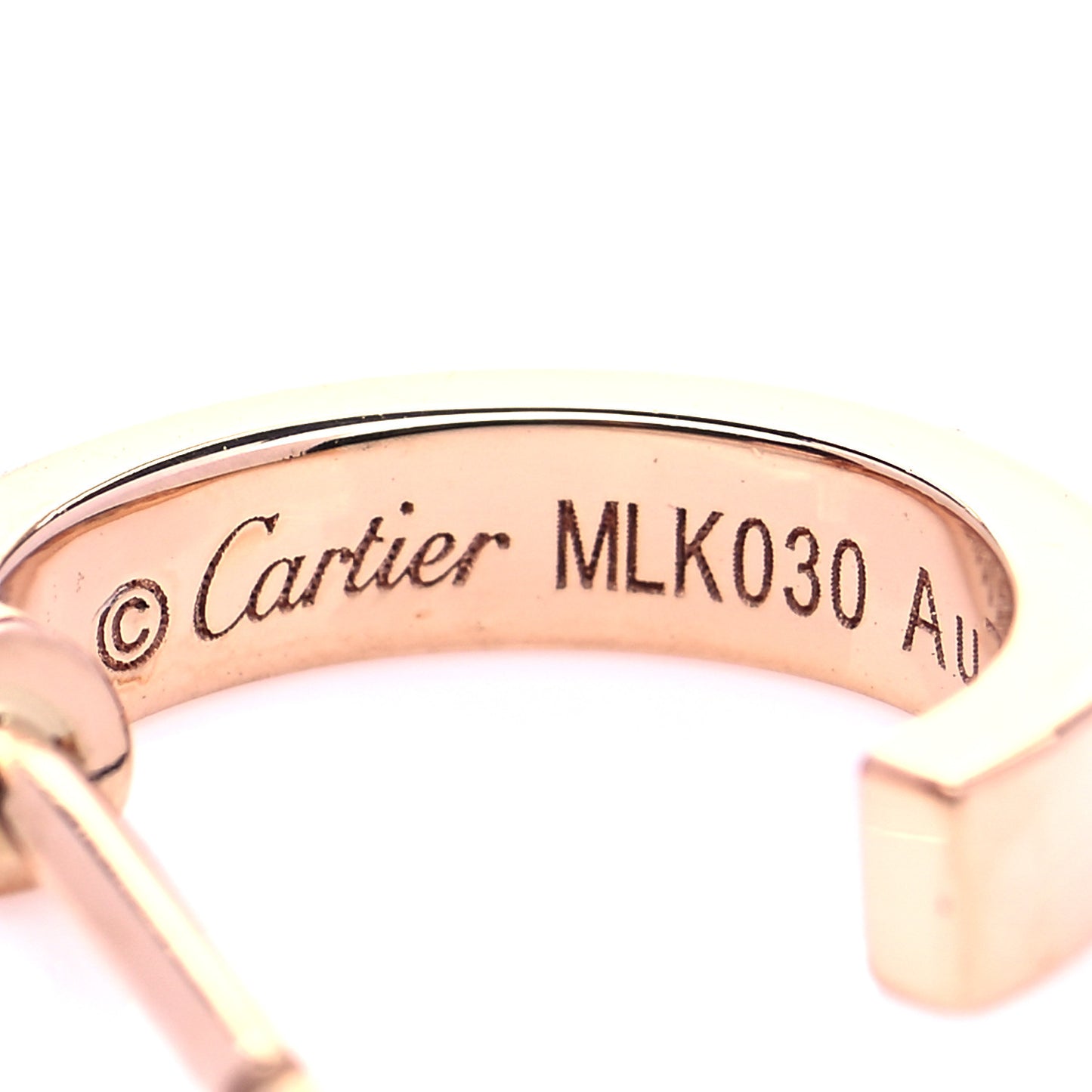 18K Pink Gold Small LOVE Hoop Earrings
