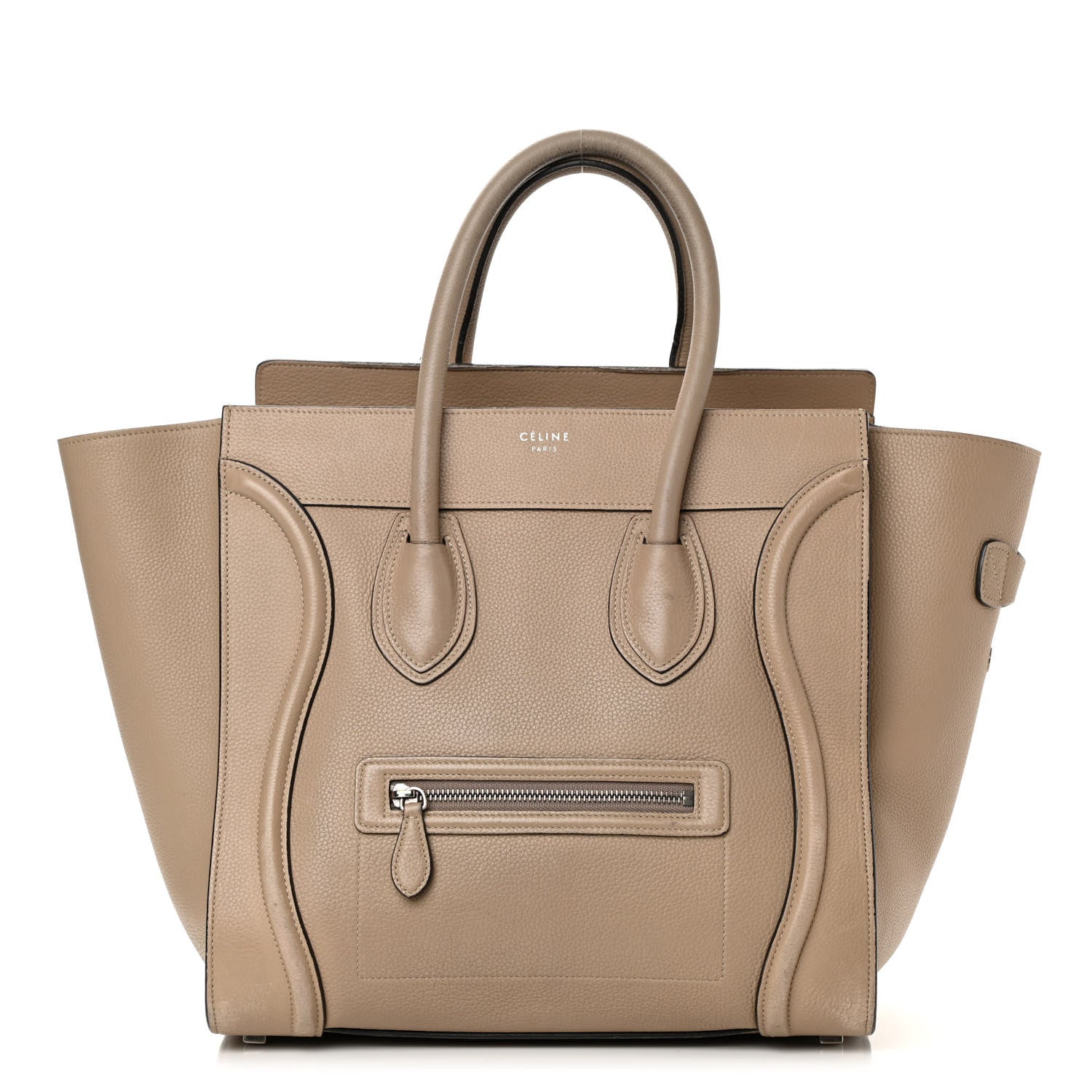 Celine Drummed Calfskin Mini Luggage Dune 1 of 25