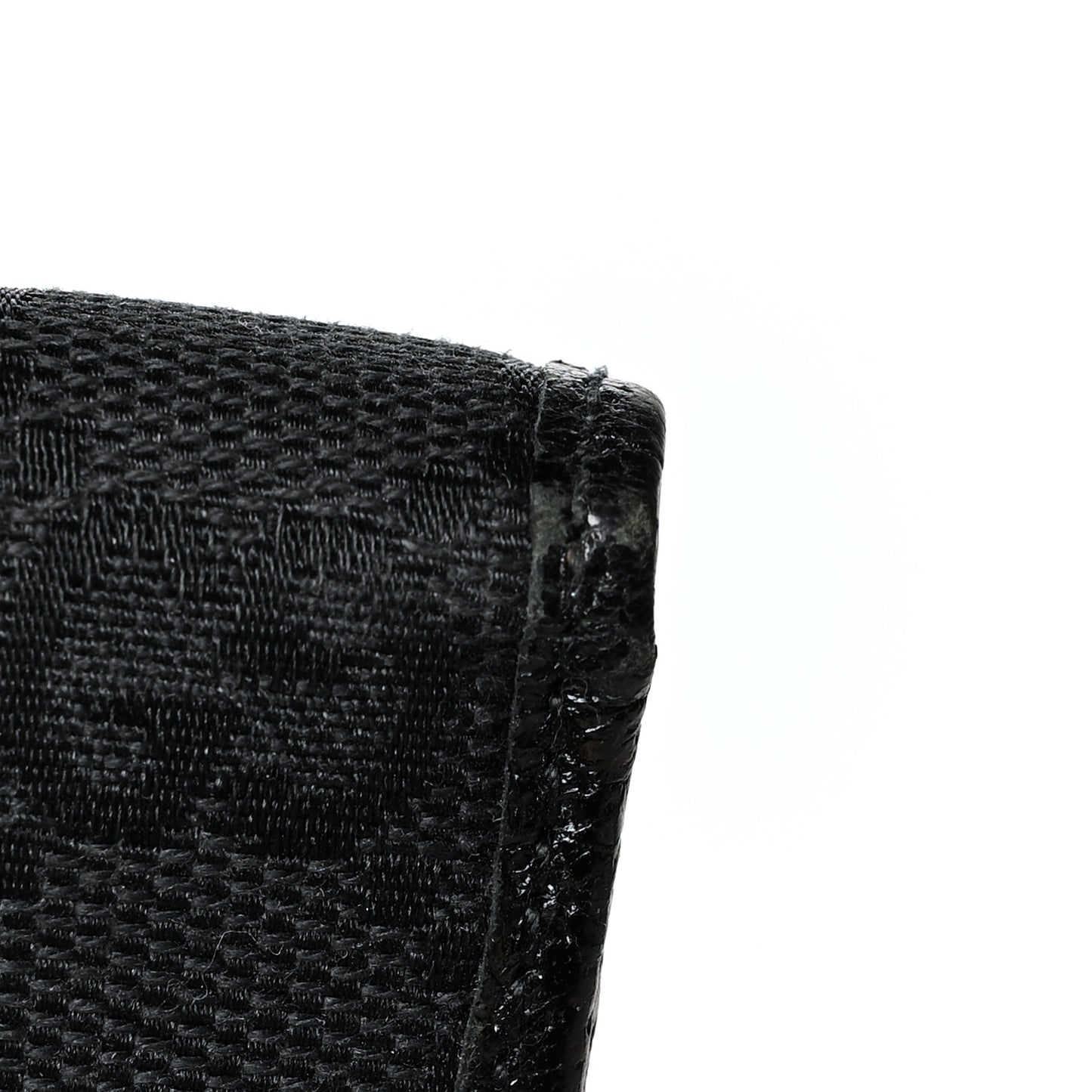 Monogram Textured Calfskin Metal Bar French Flap Wallet Black