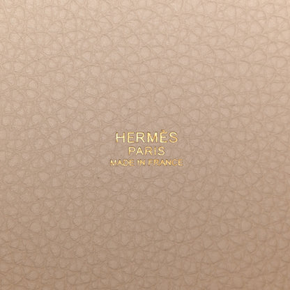 Hermes Taurillon Clemence Picotin Lock 22 MM Beton 6 of 10