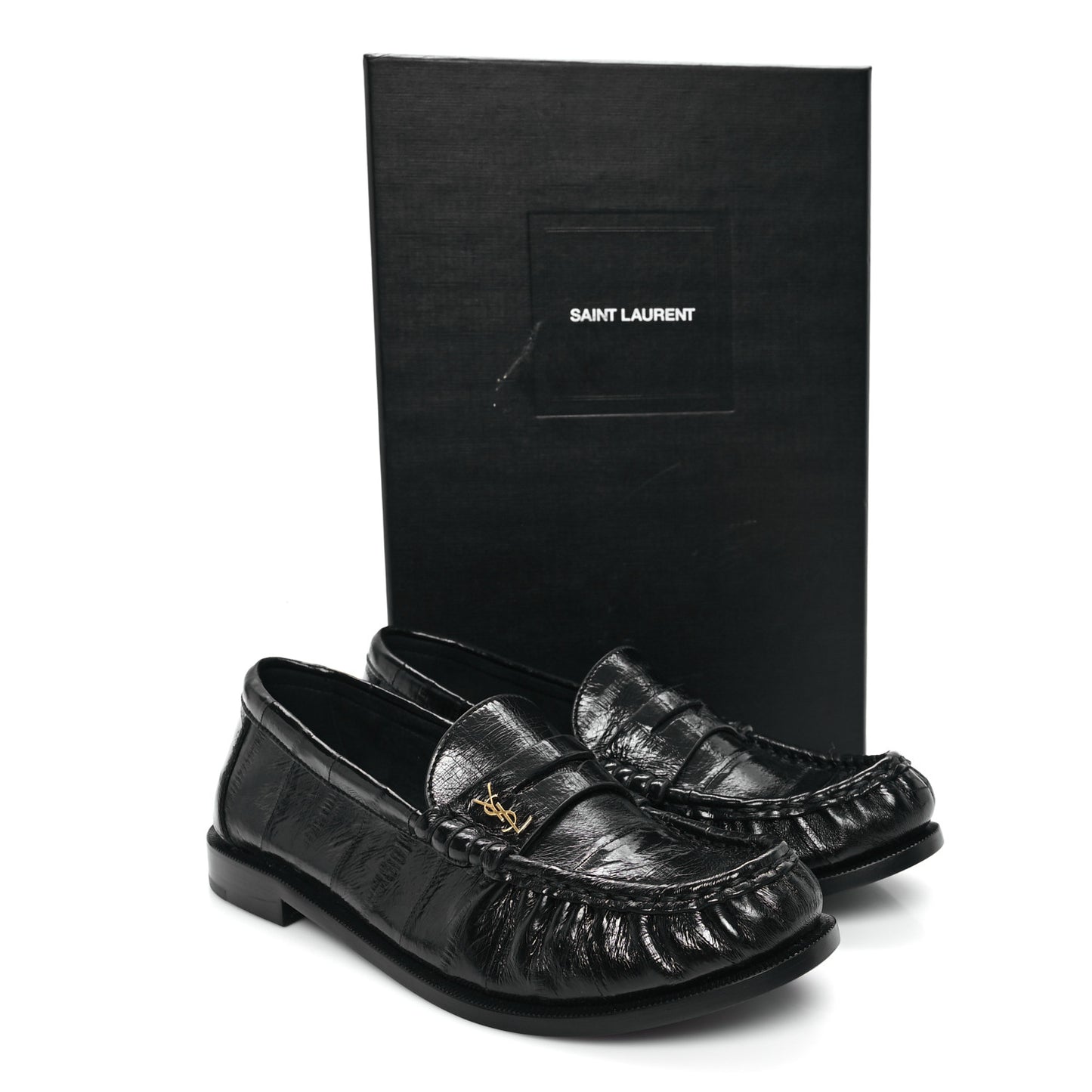 Supple Eel Le 15 Loafer Penny Slippers 37.5 Black