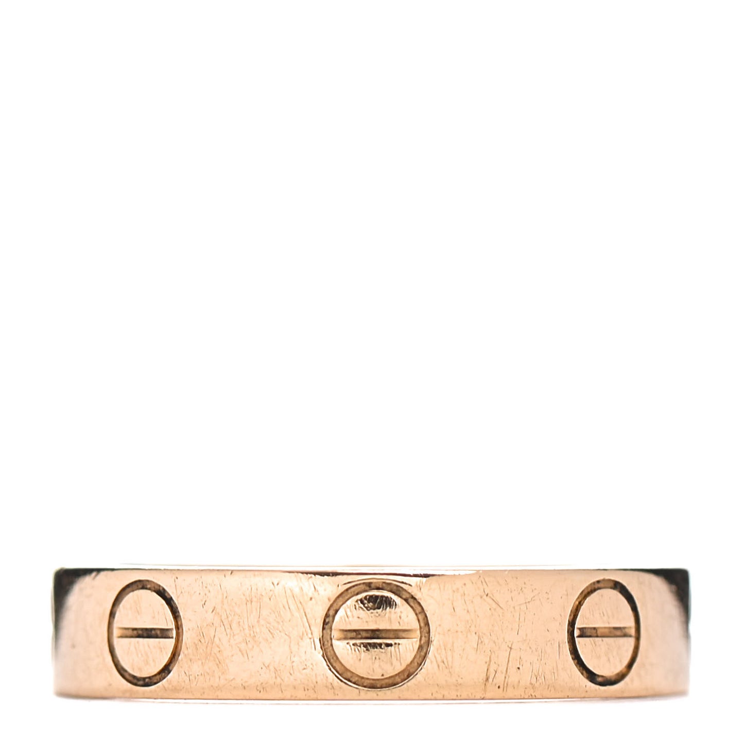18K Yellow Gold 3.5mm LOVE Wedding Band Ring 48 4.5