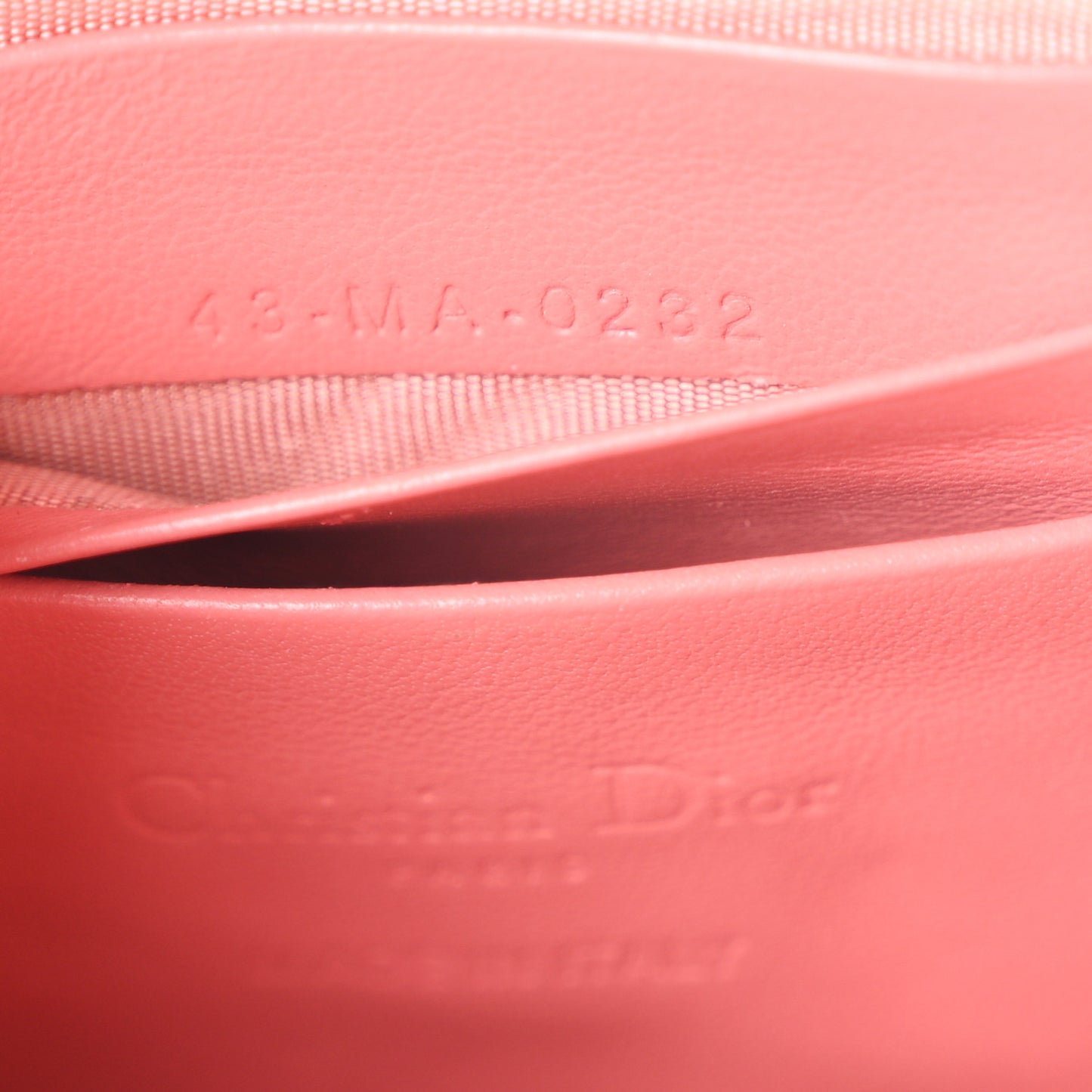 Patent Cannage Lady Dior Phone Holder Pink