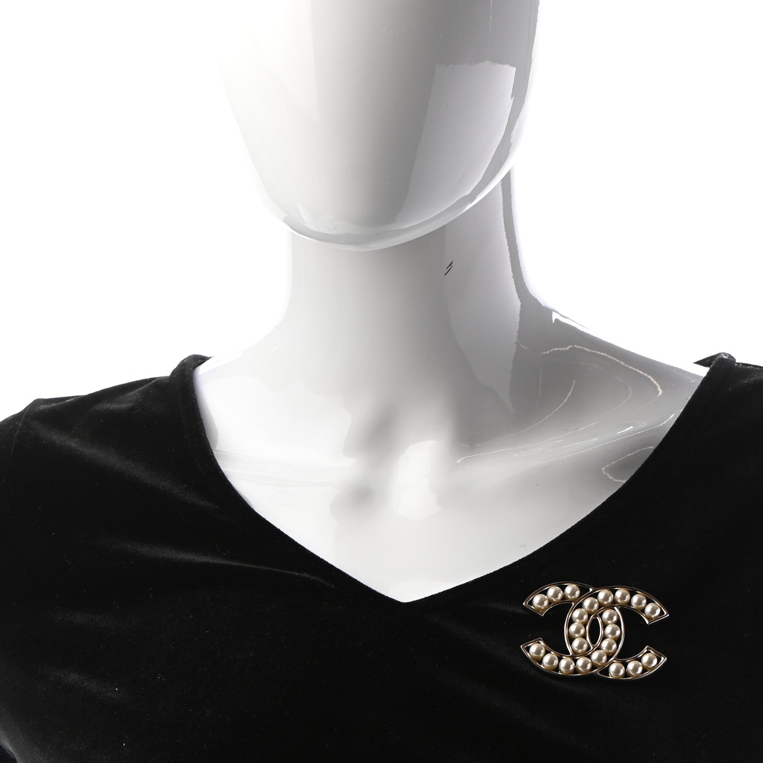 Chanel Pearl CC Brooch Light Gold 2 of 5