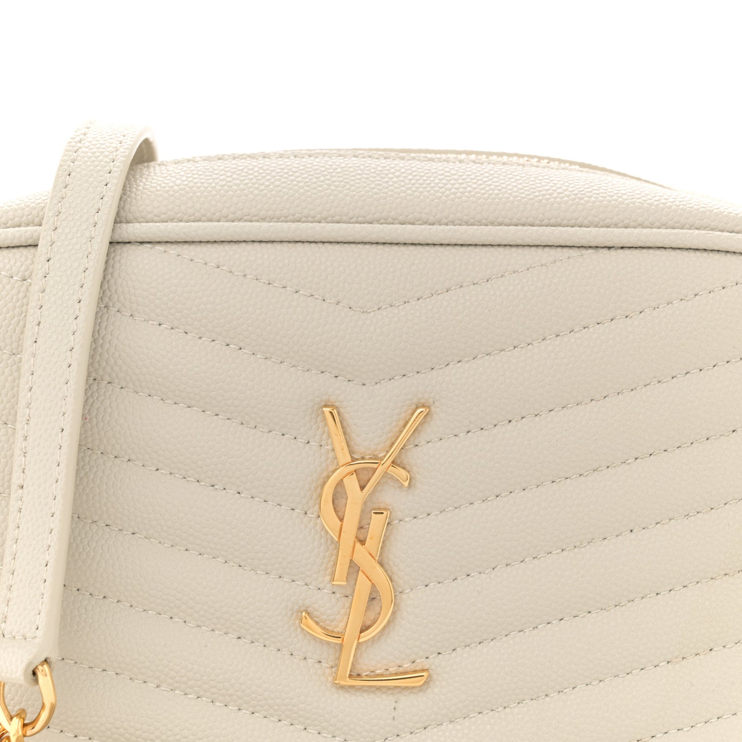 Grain De Poudre Matelasse Monogram Mini Lou Camera Bag Crema Soft