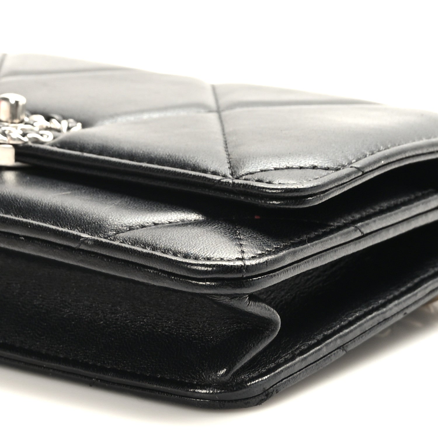 Chanel Lambskin Quilted Chanel 19 Wallet On Chain WOC Black 9 of 9
