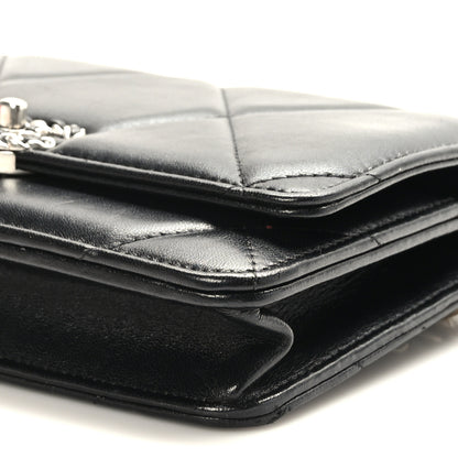 Chanel Lambskin Quilted Chanel 19 Wallet On Chain WOC Black 9 of 9