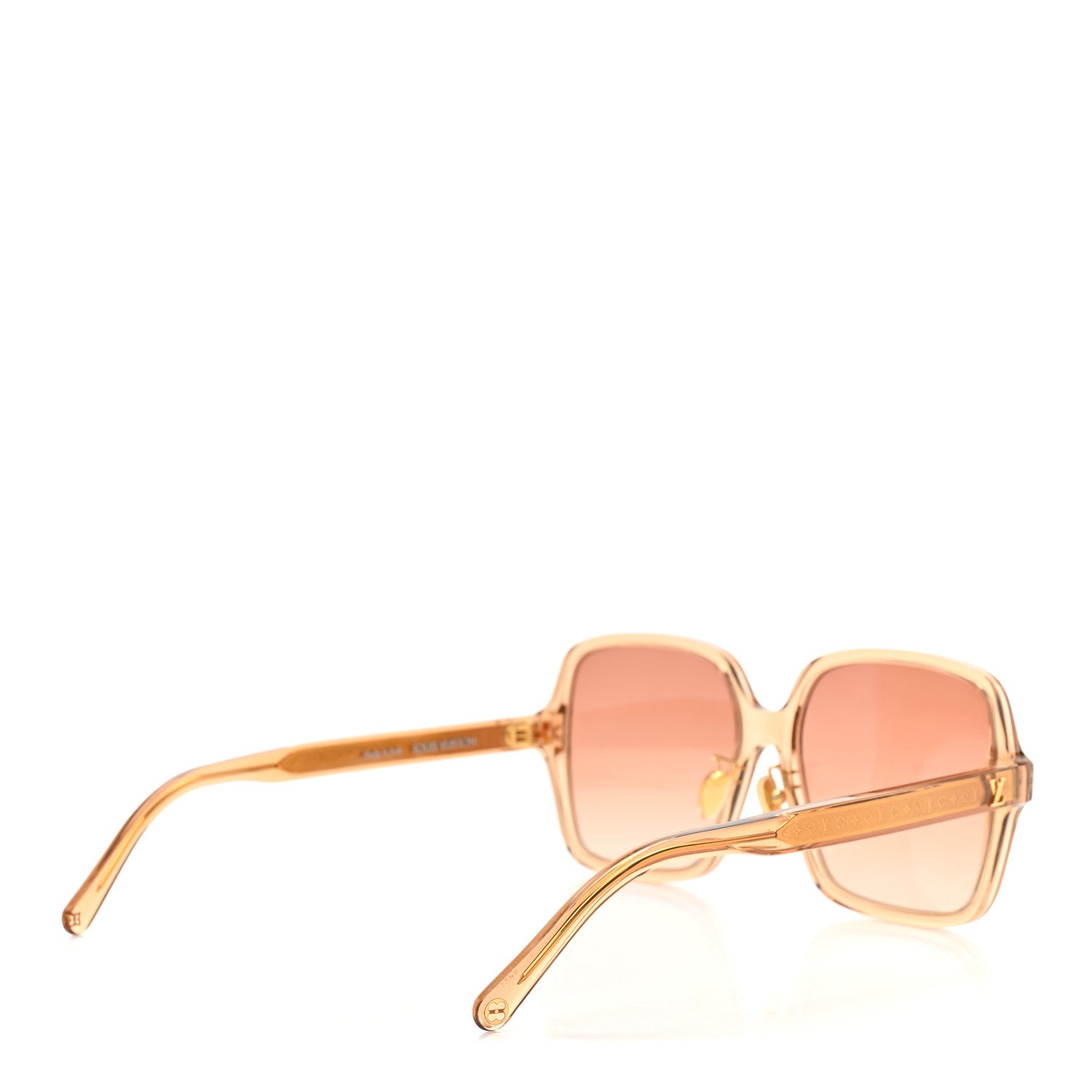 Louis Vuitton Acetate Aura Square Sunglasses Z3045E Ambre 4 of 7