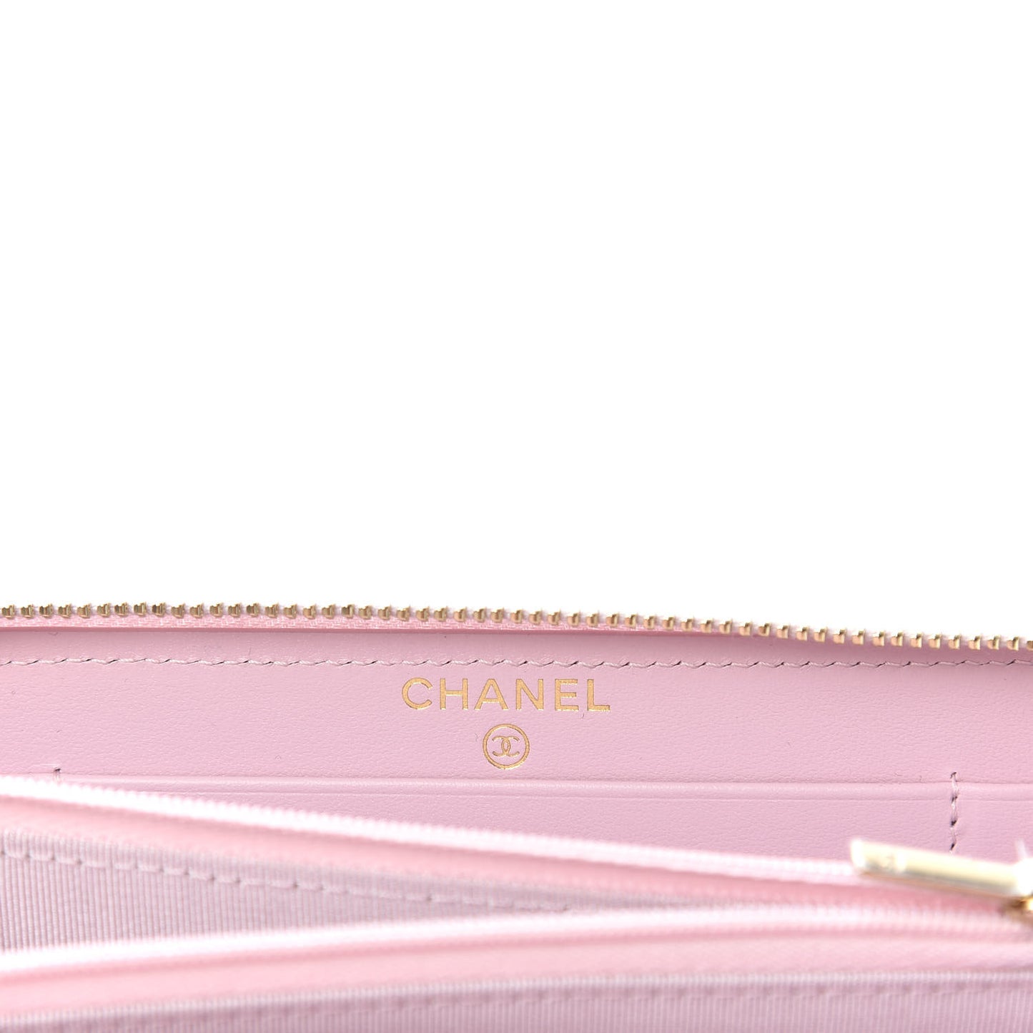Caviar Quilted Small Gusset Zip Around Wallet Pink