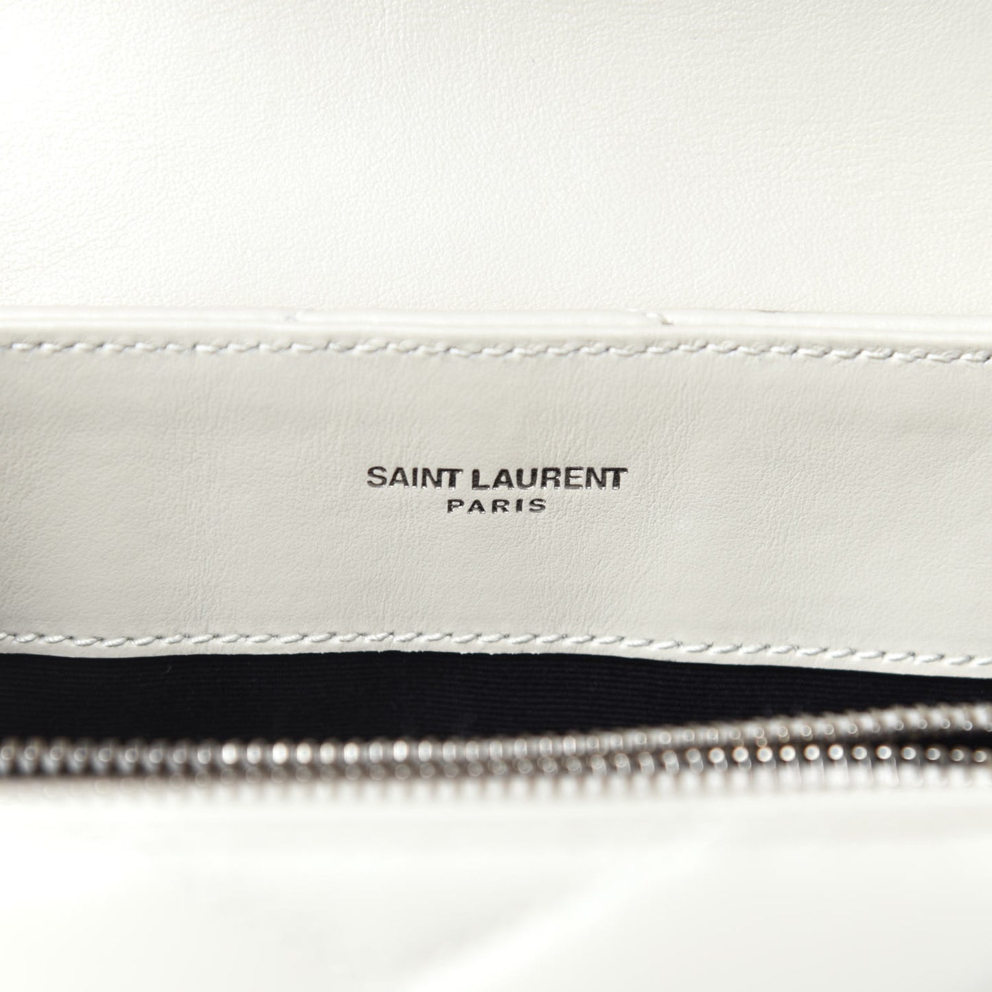 Calfskin Y Quilted Monogram Small Loulou Chain Satchel Ivory
