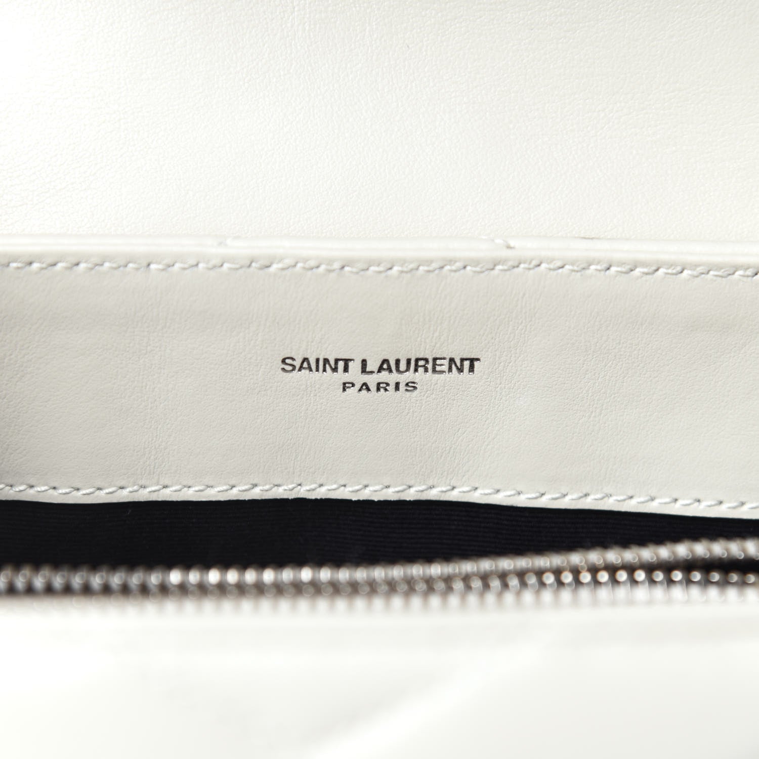 Saint Laurent Calfskin Y Quilted Monogram Small Loulou Chain Satchel Ivory 9 of 11