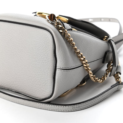 Chloe Suede Calfskin Mini Faye Backpack Airy Grey 7 of 10
