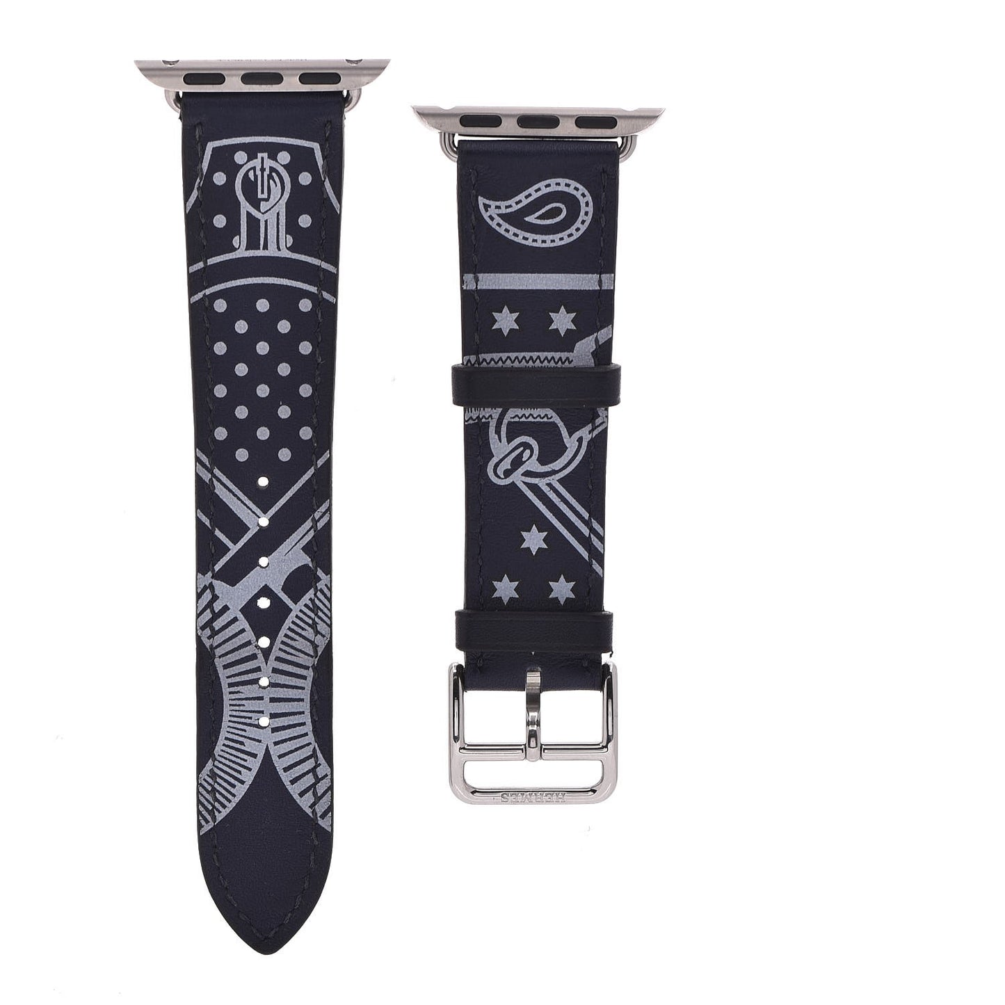 Barenia Eperon D'Or 38mm Apple Watch Single Tour Band Marine