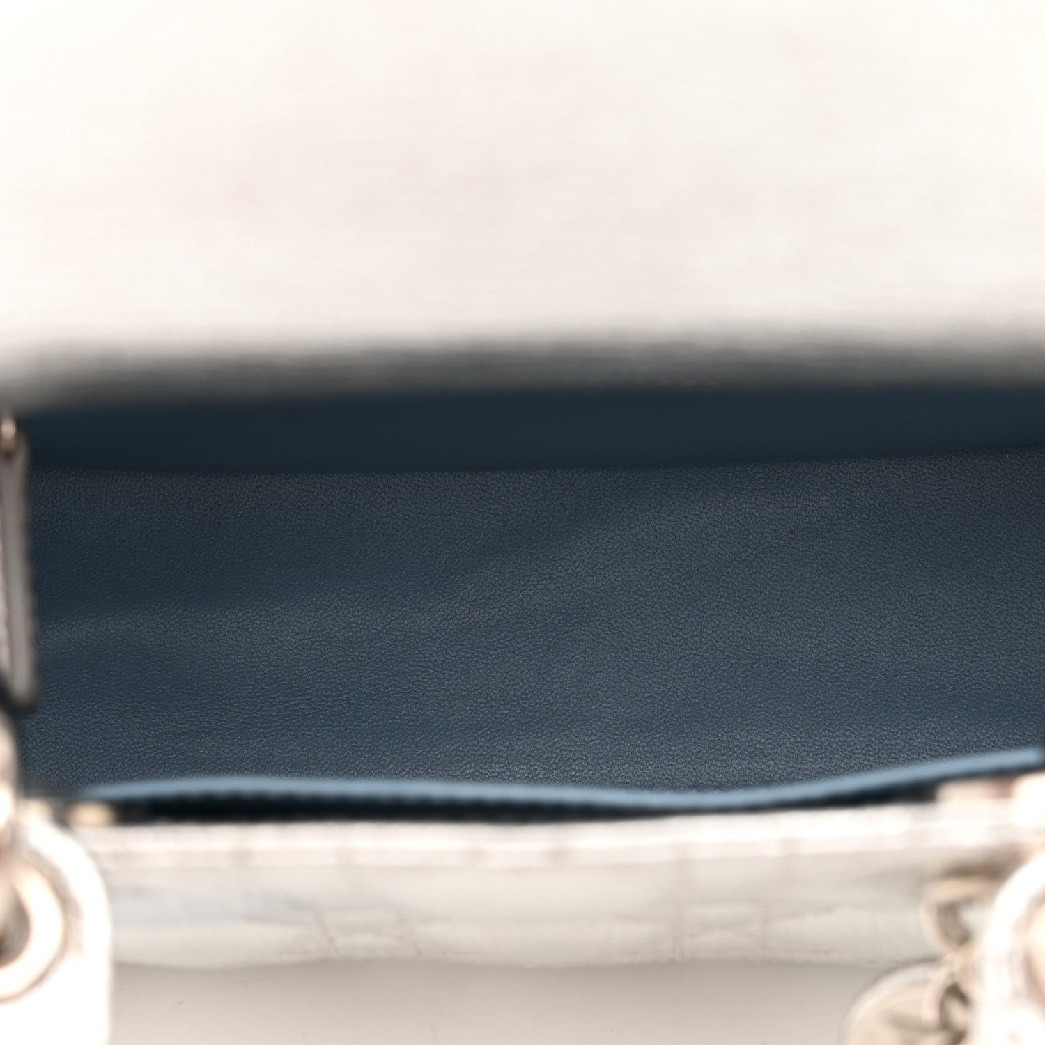 Christian Dior Metallic Grained Calfskin Cannage Small Lucky Badges My Lady Dior Silver 5 of 12