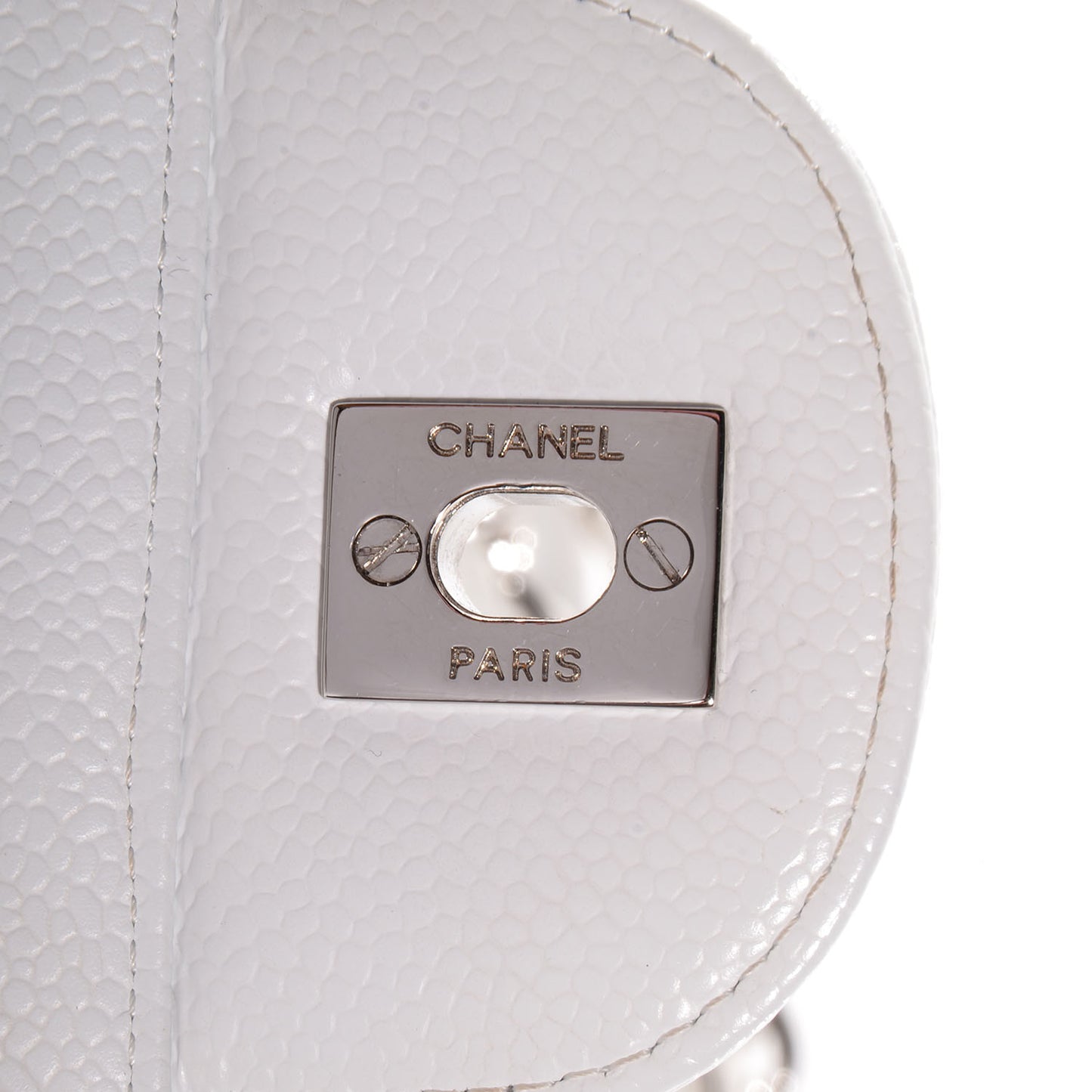 Caviar Jumbo Single Flap White