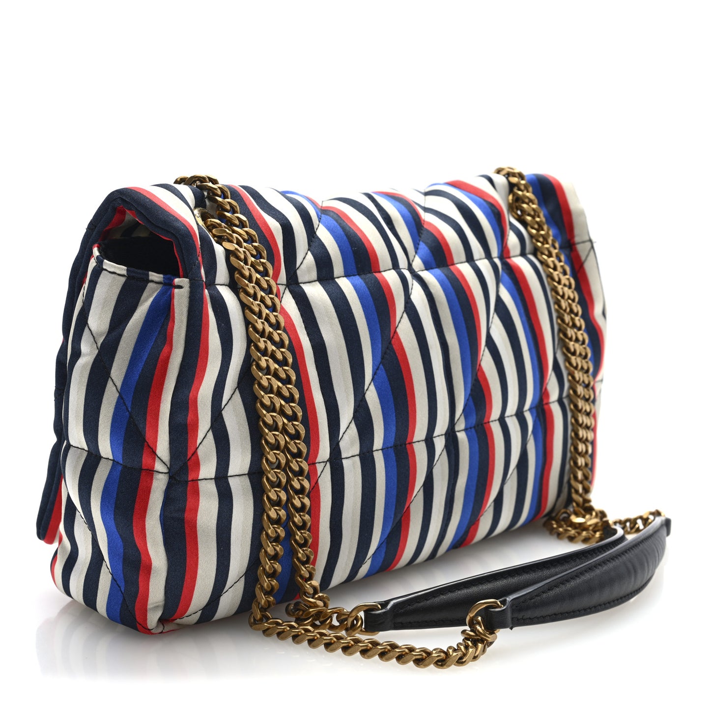 Silk Striped Monogram Medium Jamie Blue Multicolor
