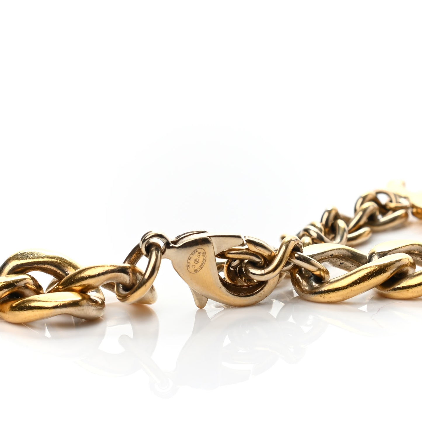 Crystal CC Cuba Chain Belt Gold