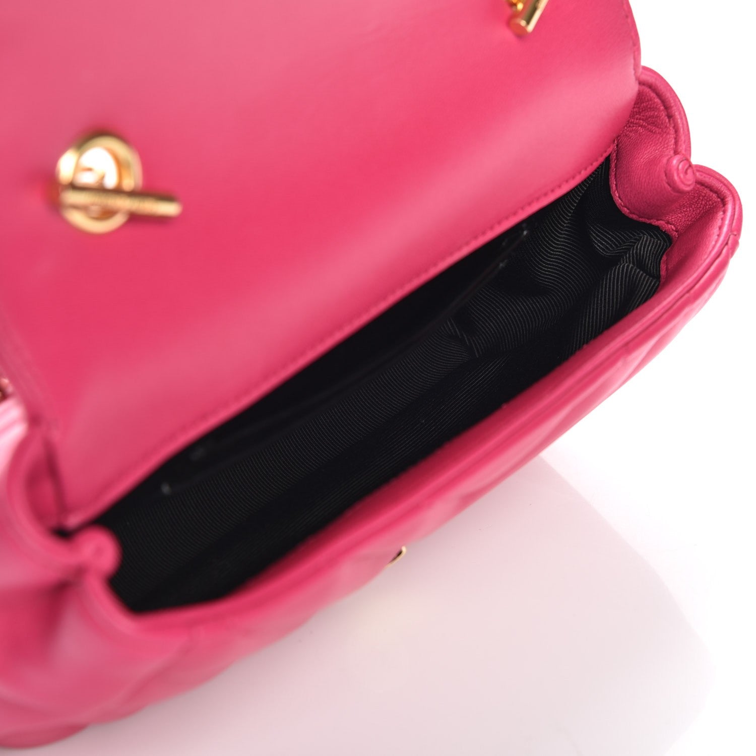 Saint Laurent Calfskin Matelasse Chevron Classic Monogram Baby Chain Bag Fuchsia 5 of 7