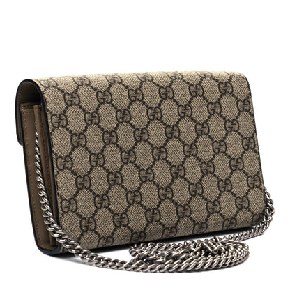 Gucci GG Supreme Monogram Mini Dionysus Chain Wallet Beige Taupe 3 of 8