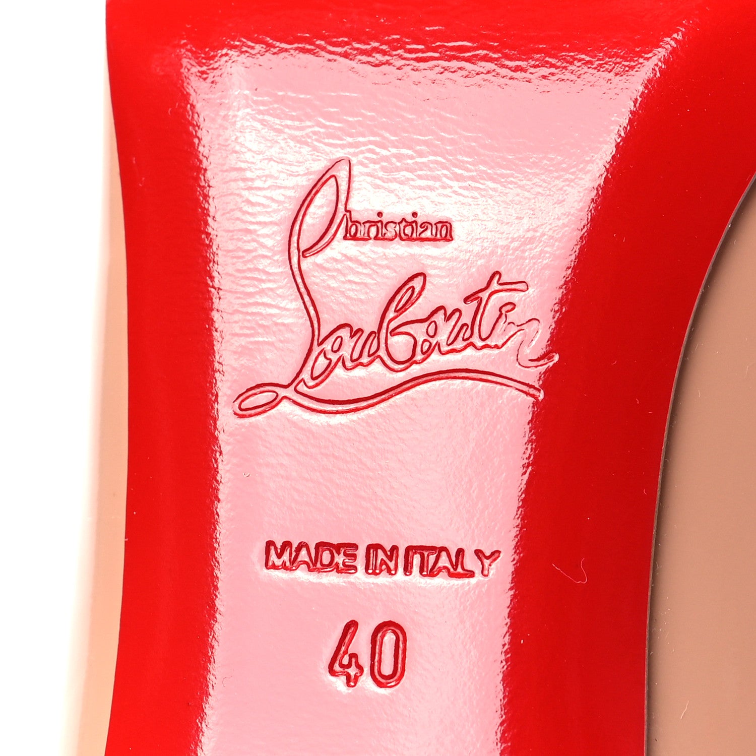 Christian Louboutin Patent Kate 70 Pumps 40 Nude 6 of 8