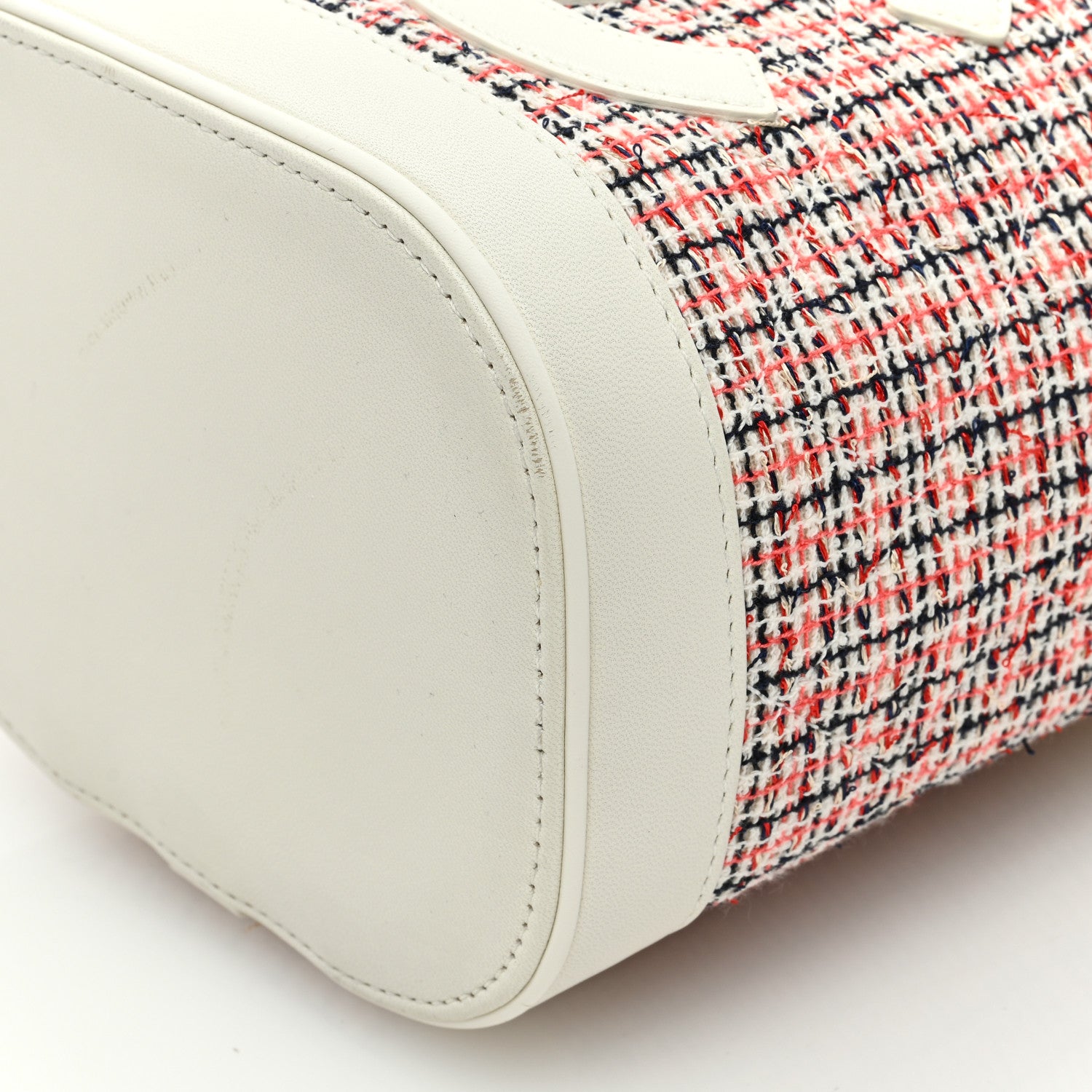 Chanel Tweed Lambskin Timeless Vanity Cosmetic Case White 10 of 13