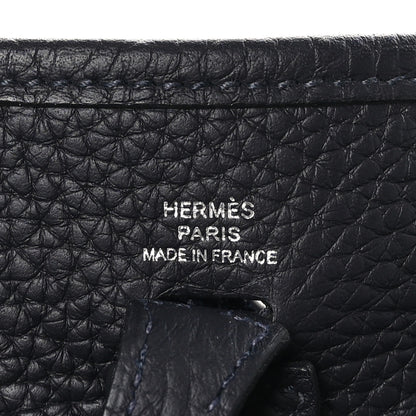 Hermes Taurillon Clemence Amazone Evelyne TPM Caban Rose Shocking Bleu Indigo 6 of 10