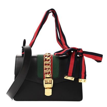 Gucci Calfskin Small Sylvie Shoulder Bag Black 1 of 10