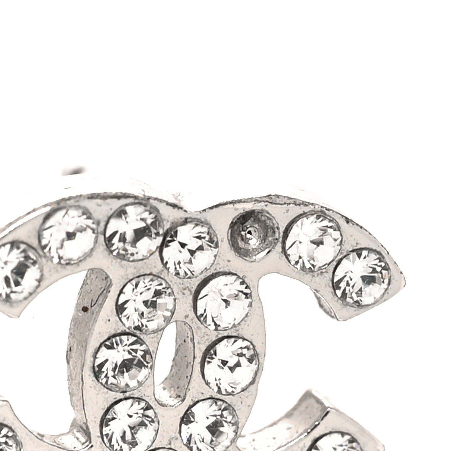 Crystal CC Earrings Silver
