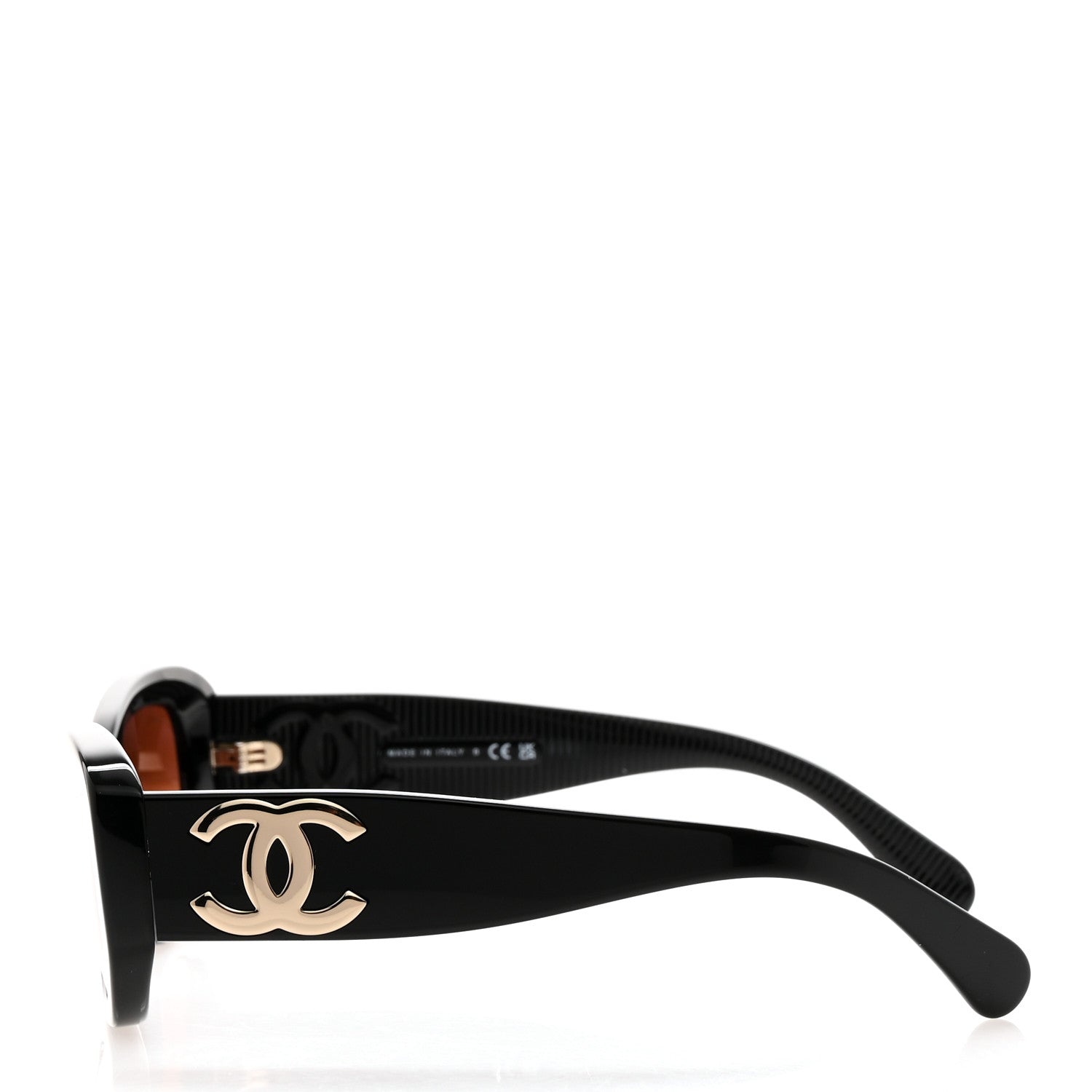 Chanel Acetate Rectangle Sunglasses 5493 Black Brown 3 of 8