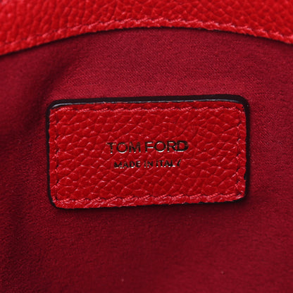 Tom Ford Pebbled Calfskin Jennifer Zip Tote Flame Red 6 of 9