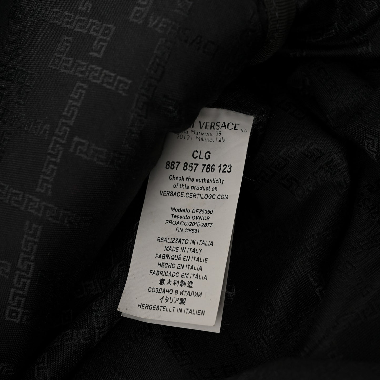 Nylon Goatskin Studded Palazzo Medusa Backpack Black