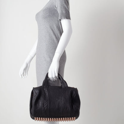 Alexander Wang Leather Rocco w Rose Gold Hardware Black 2 of 7