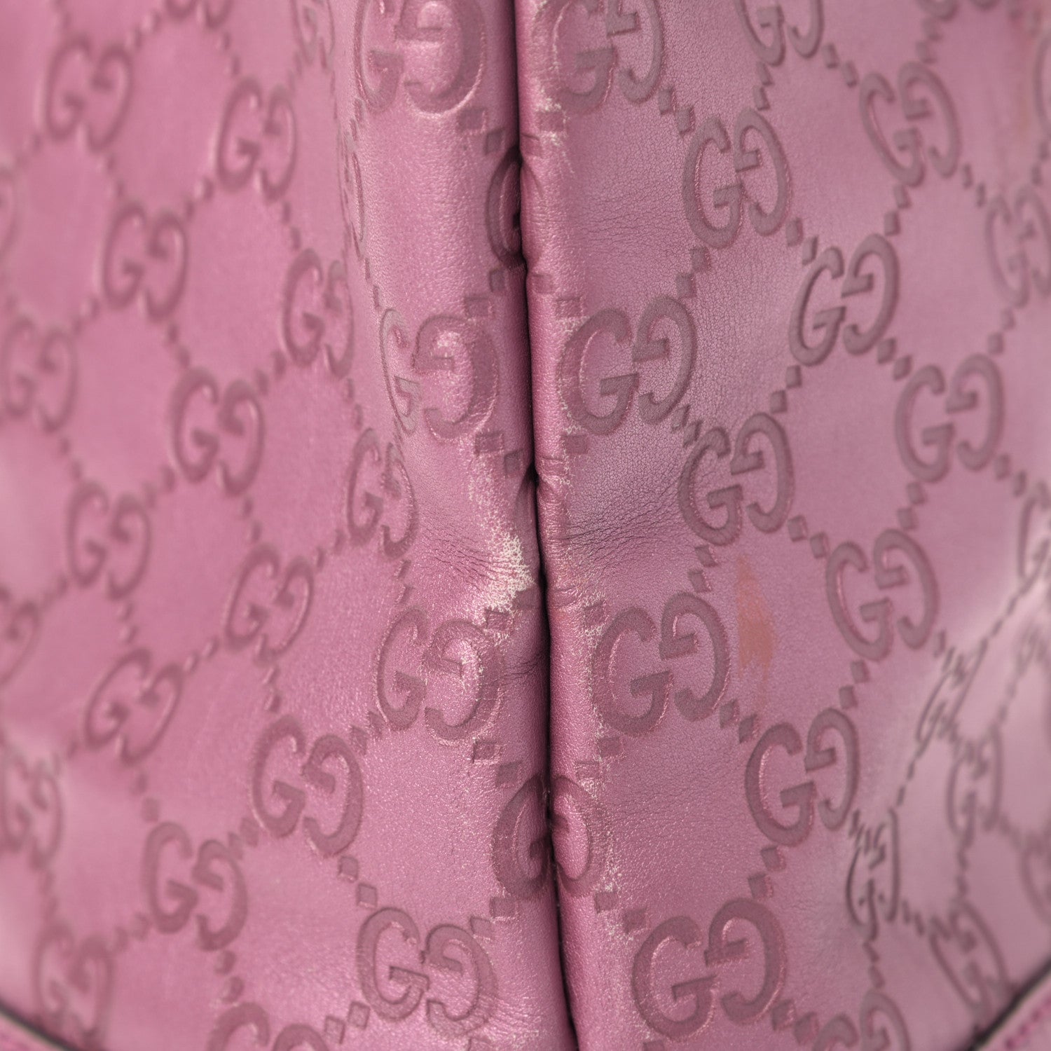 Gucci Metallic Soft Guccissima Large Heart Bit Charm Top Handle Tote Fresia Rose 22 of 22