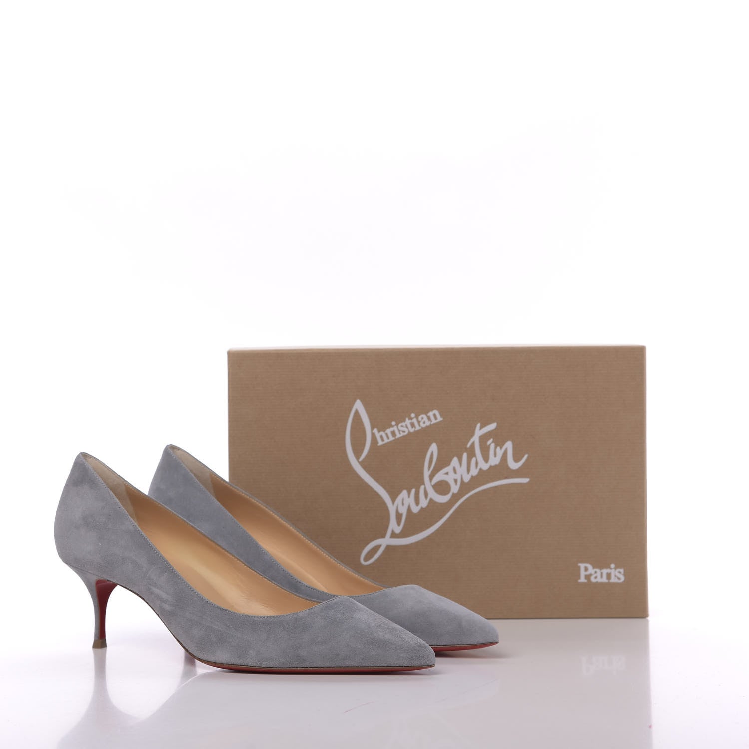 Christian Louboutin Veau Velours So Kate 55 Pumps 39.5 Light Blue 9 of 9