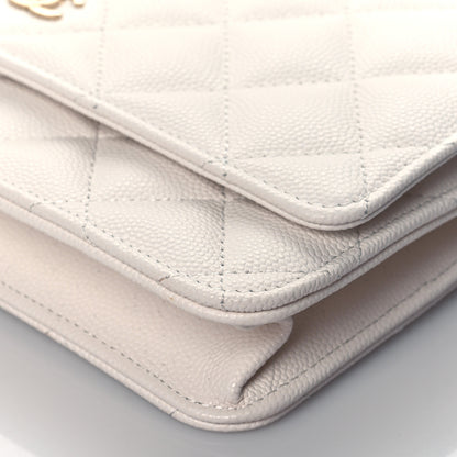 Chanel Caviar Quilted Wallet On Chain WOC White 10 of 11
