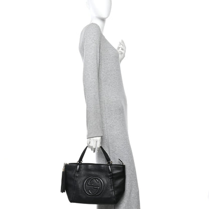 Gucci Pebbled Calfskin Small Soho Top Handle Bag Black 2 of 10