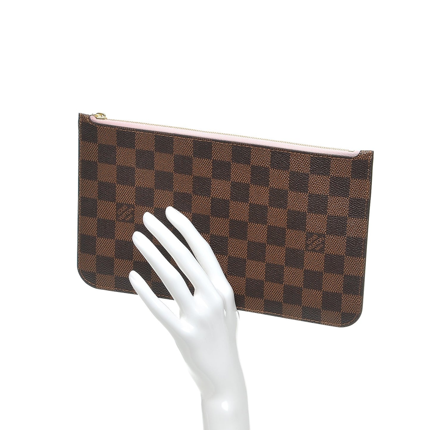 Damier Ebene Neverfull MM GM Pochette Rose Ballerine