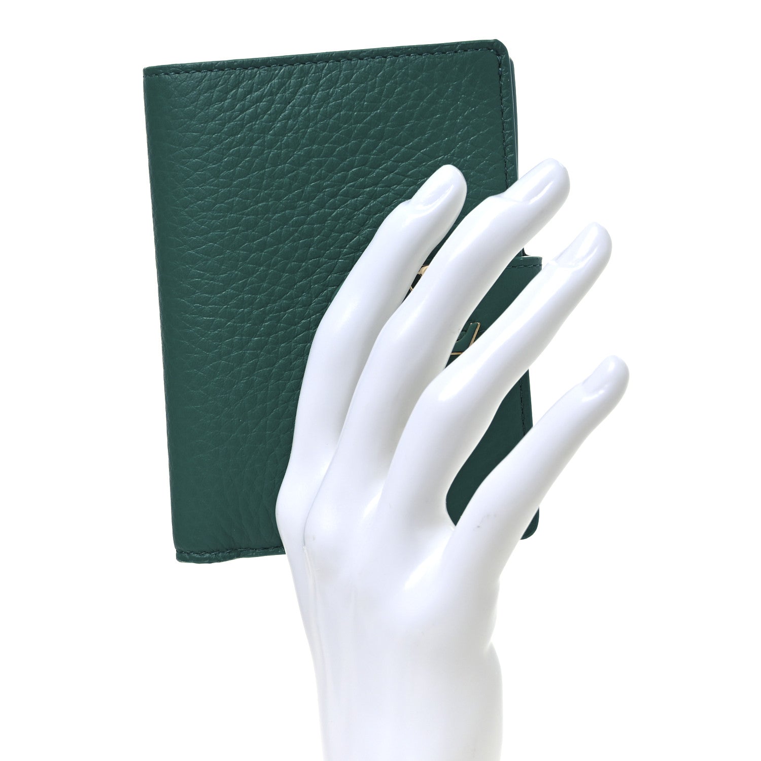Louis Vuitton Taurillon Capucines Vertical Compact Wallet Green 2 of 8