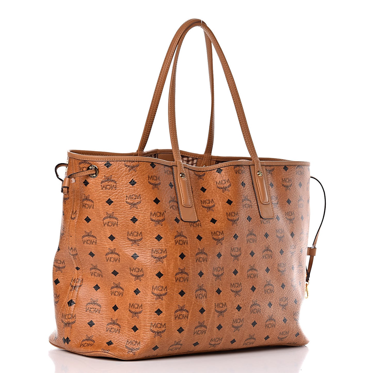 Visetos Large Liz Reversible Shopper Tote Cognac