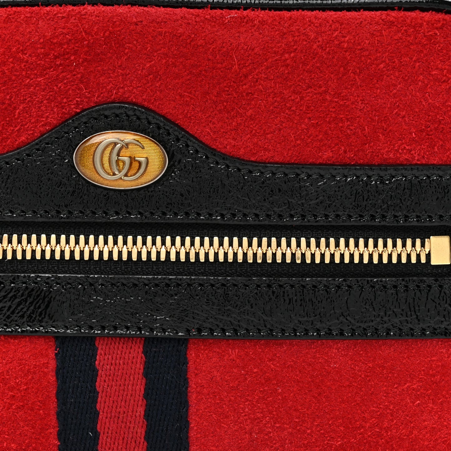Suede Small Ophidia Belt Bag 85 34 Hibiscus Red