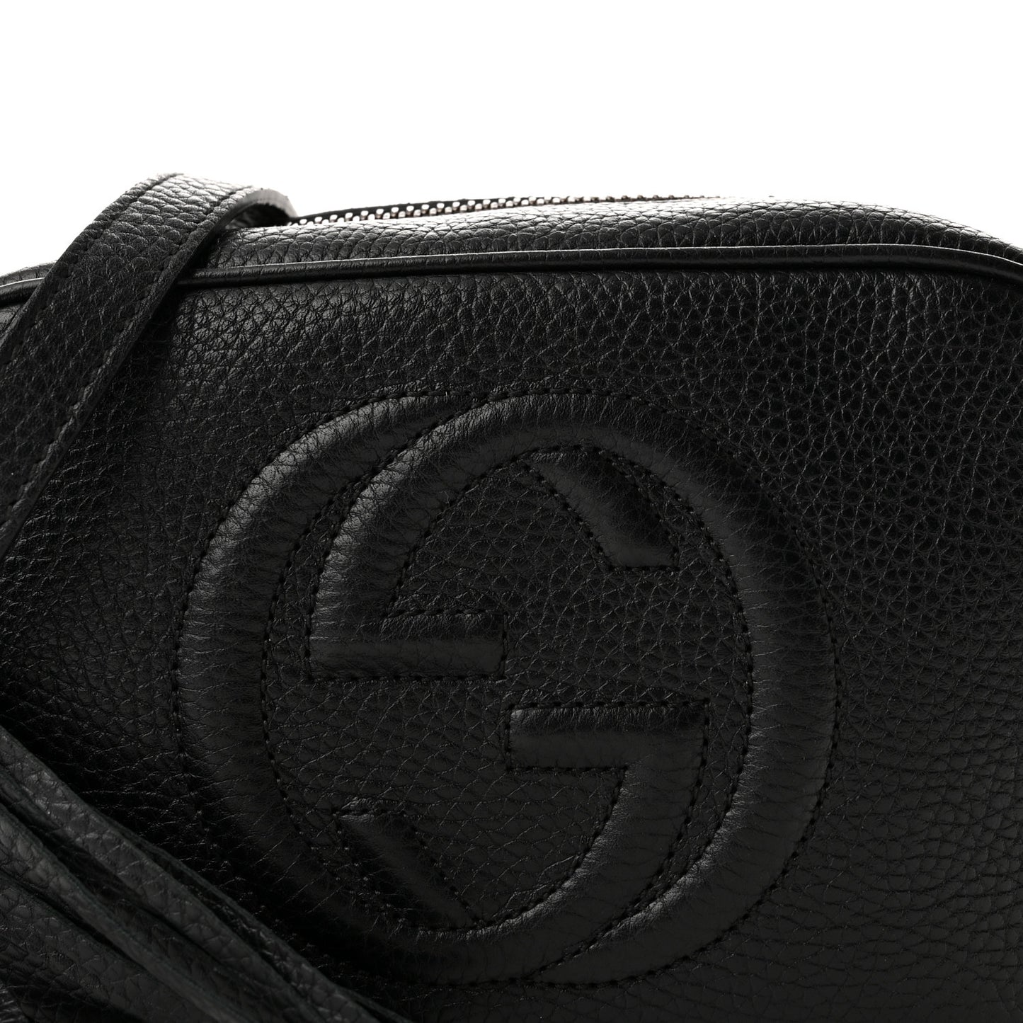 Pebbled Calfskin Mini Soho Disco Bag Black