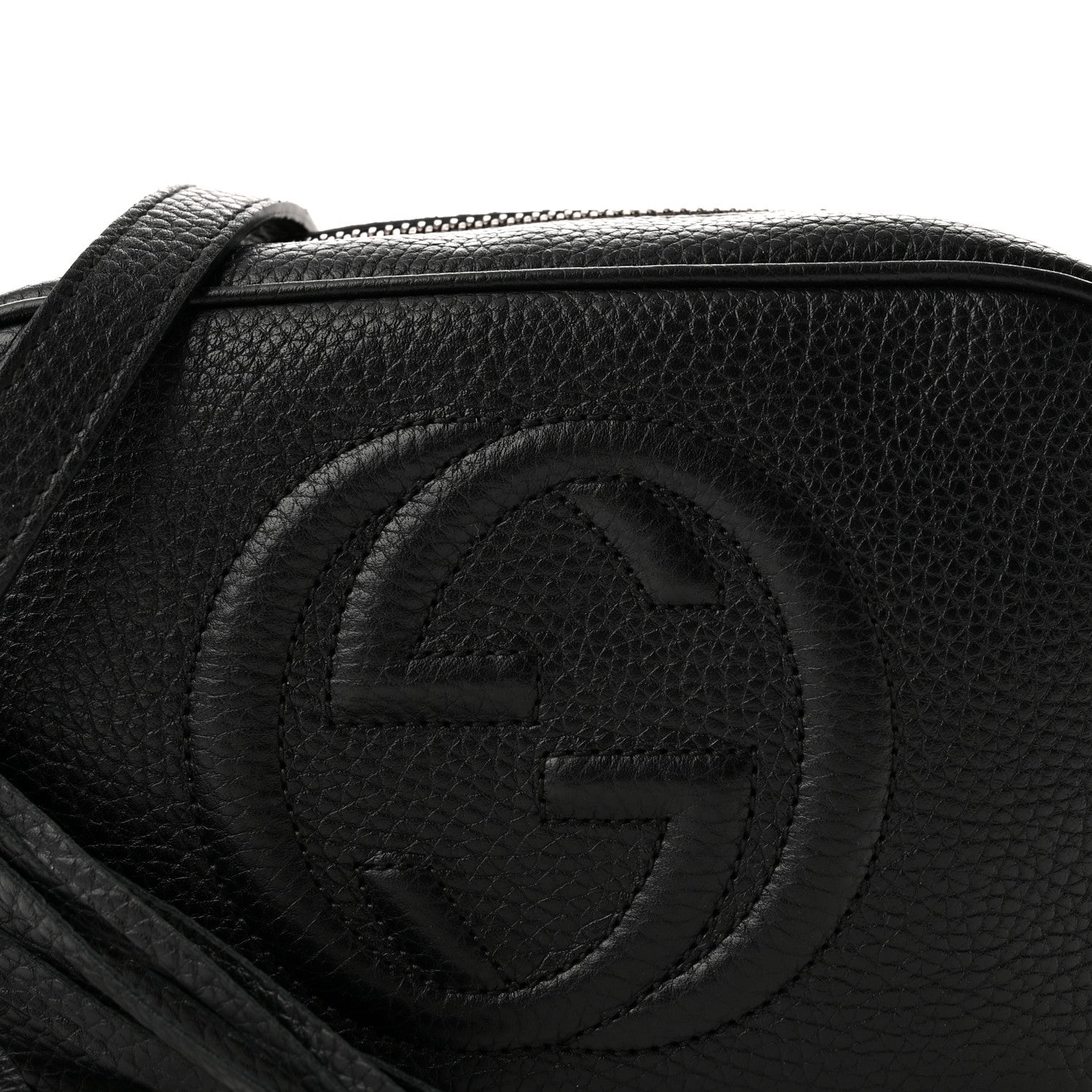 Gucci Pebbled Calfskin Mini Soho Disco Bag Black 8 of 10