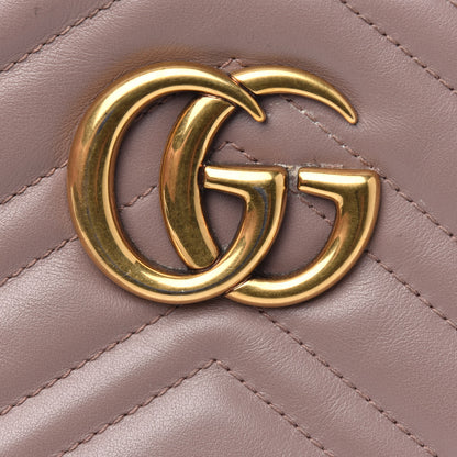 Gucci Calfskin Matelasse Small GG Marmont Chain Shoulder Bag Porcelain Rose 23 of 26