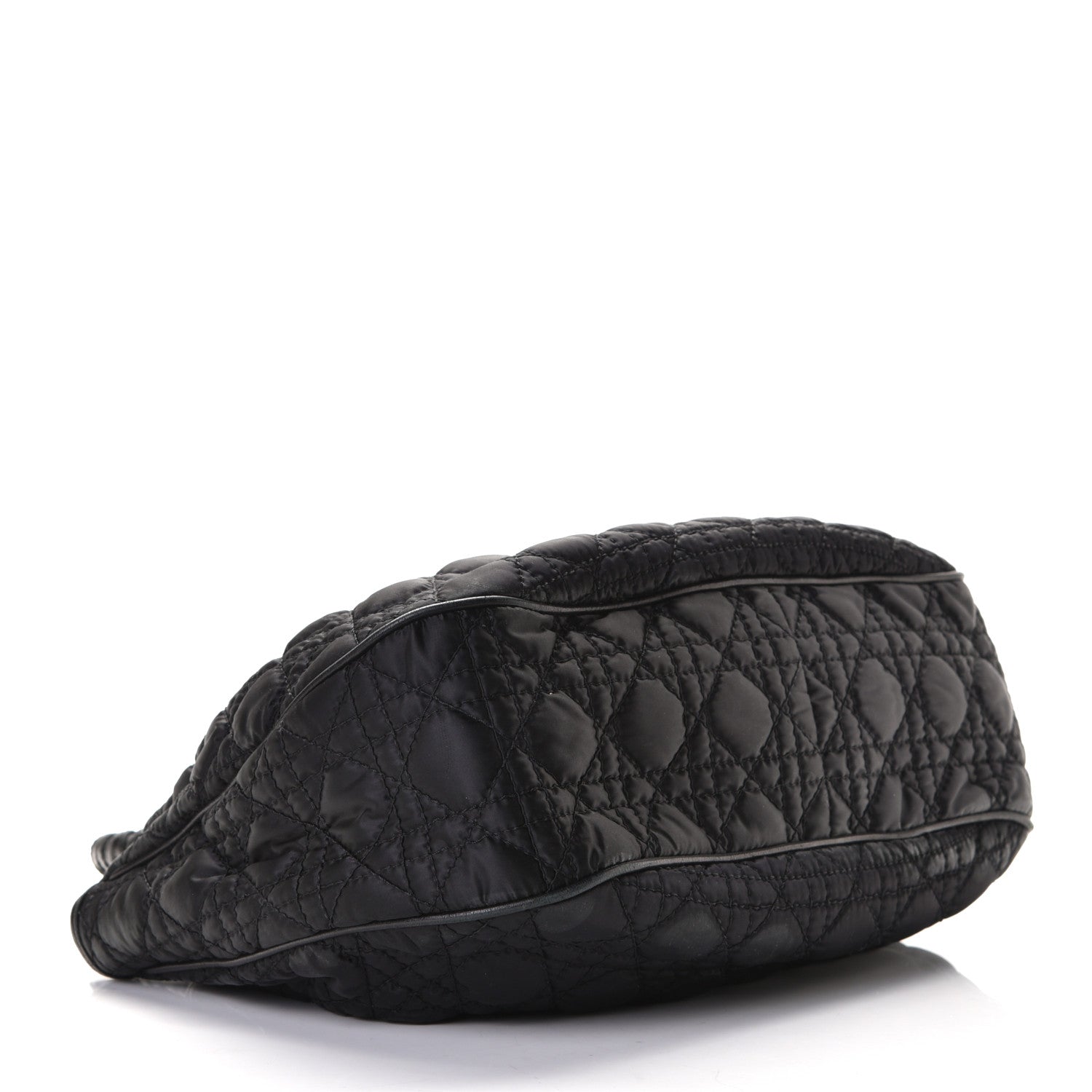 Christian Dior Nylon Cannage Shopper Tote Black 4 of 10