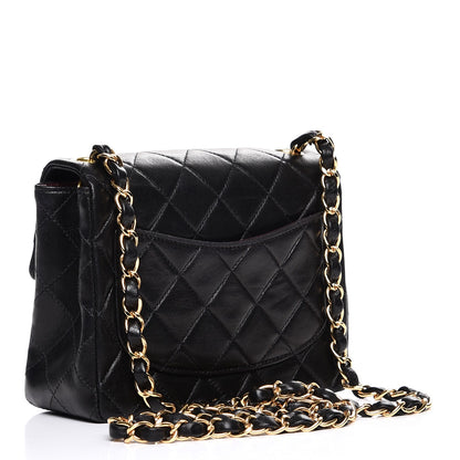 Chanel Lambskin Quilted Mini Square Flap Black 3 of 7