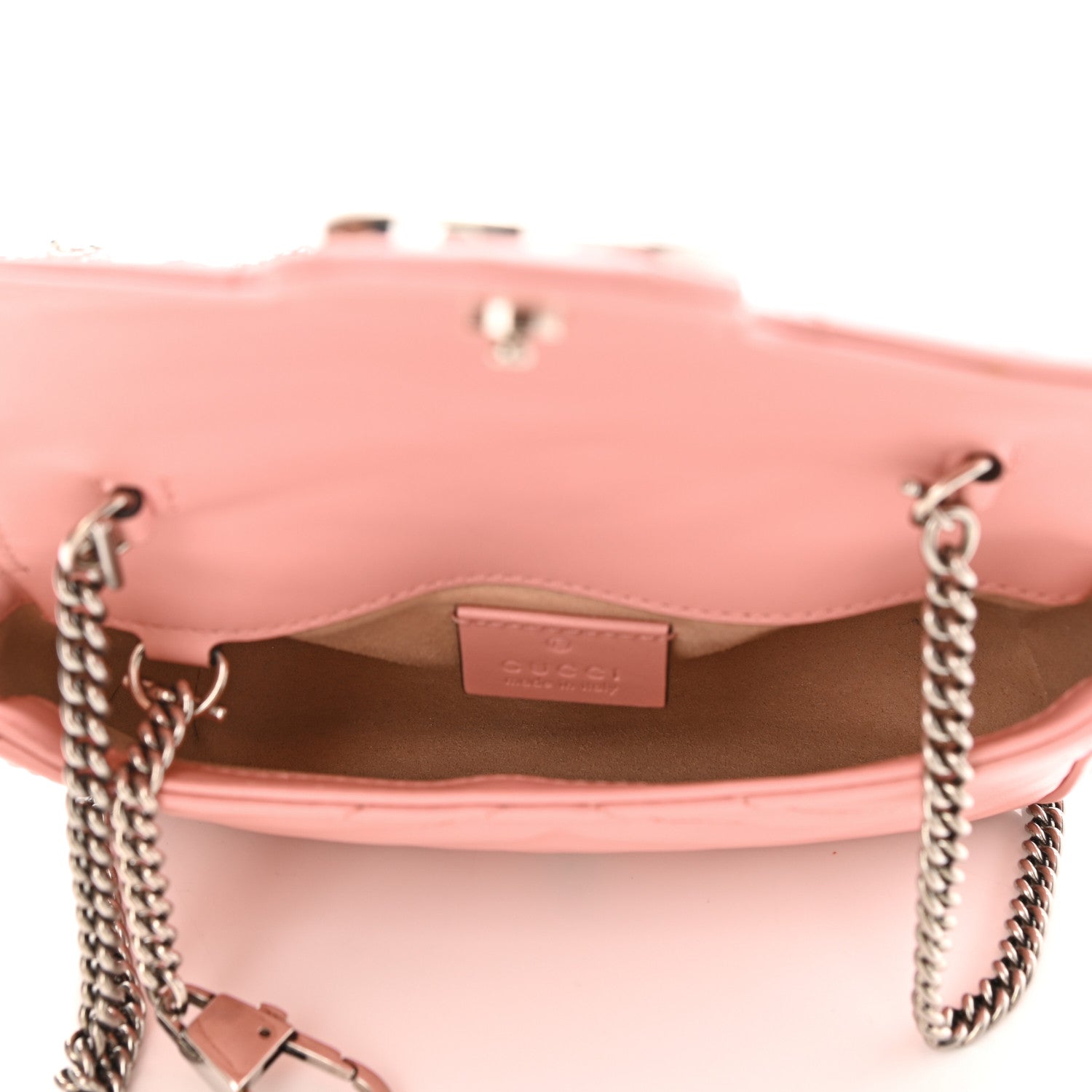 Gucci Calfskin Matelasse Super Mini GG Marmont Shoulder Bag Wild Rose 5 of 10