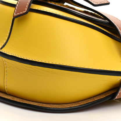 Loewe Calfskin Embroidered Floral Mini Gate Crossbody Bag Yellow 18 of 19