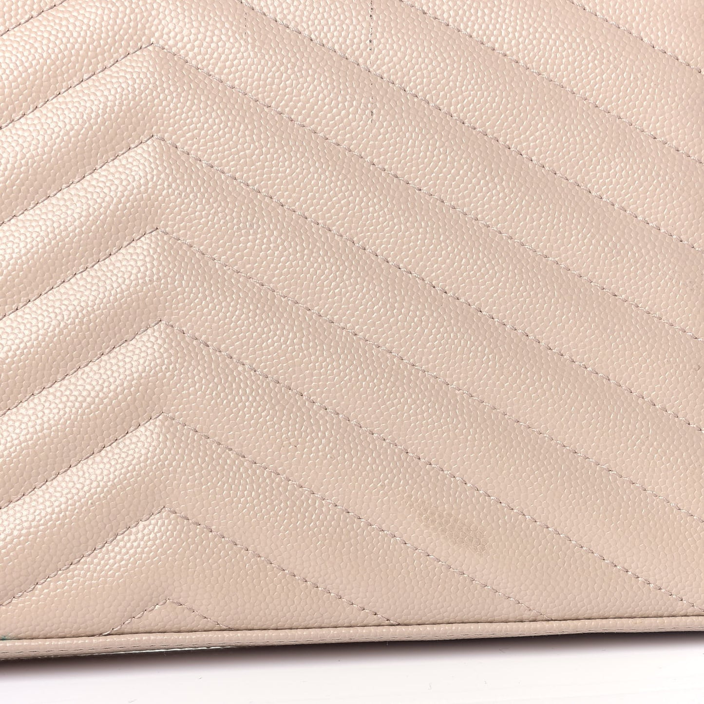Grain De Poudre Matelasse Chevron Monogram Chain Wallet Nude Powder