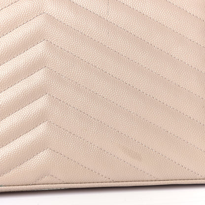 Saint Laurent Grain De Poudre Matelasse Chevron Monogram Chain Wallet Nude Powder 11 of 11