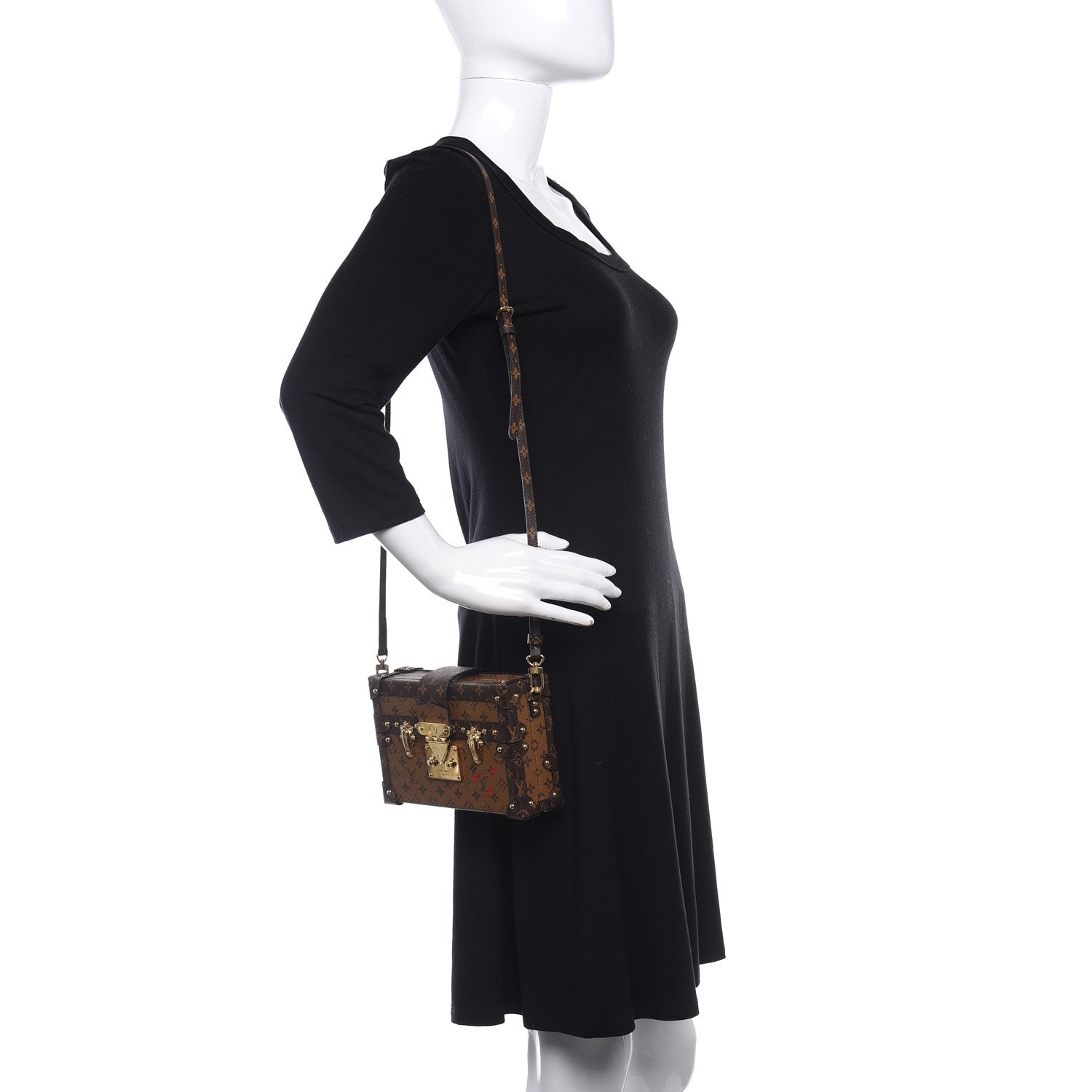 Louis Vuitton Monogram Petite Malle Black 2 of 6